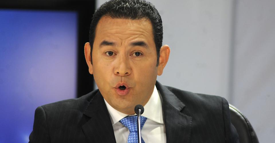 Jimmy Morales, candidato del Frente de Convergencia Nacional (FNC-Nación).