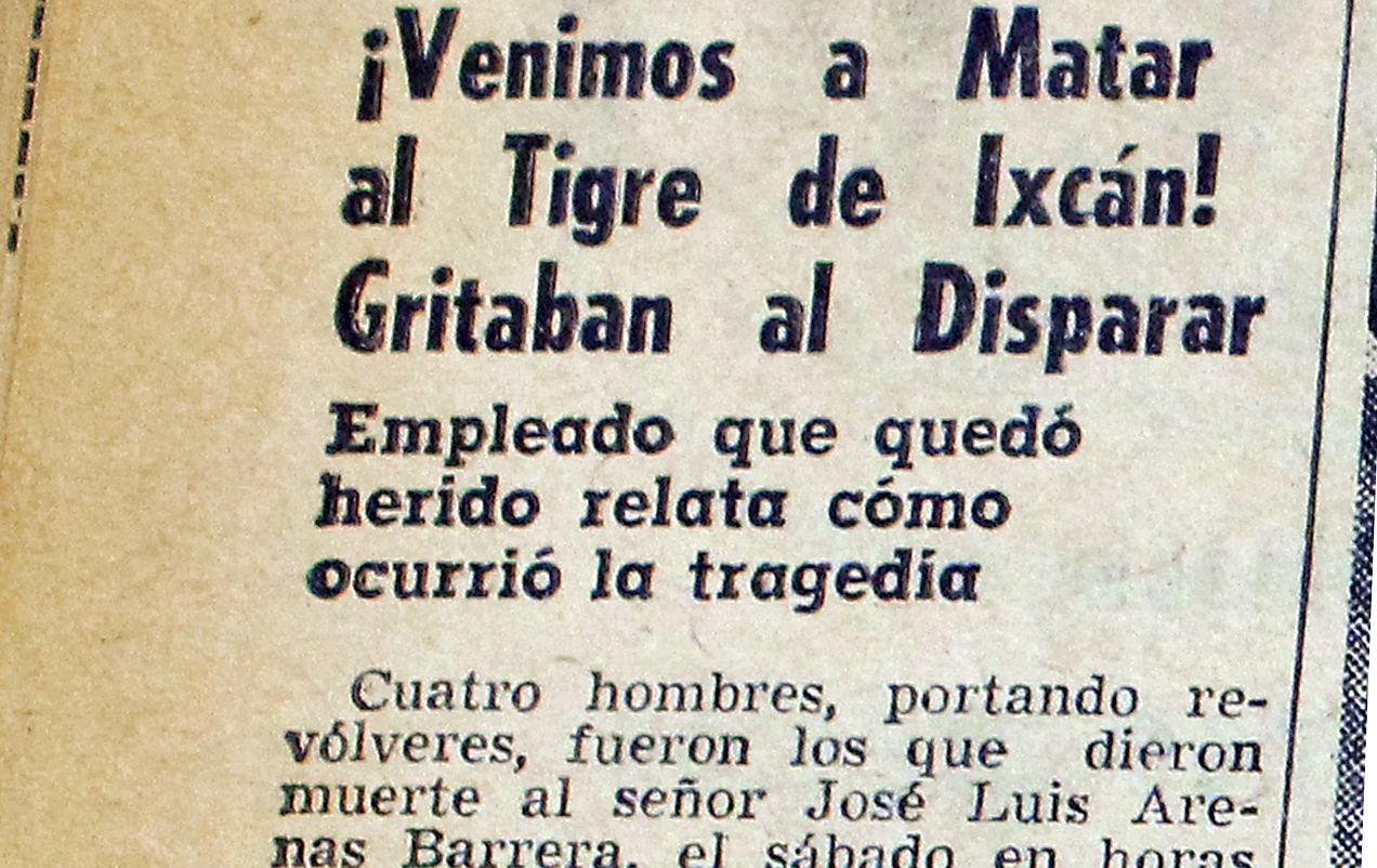La noticia de la muerte del "Tigre de Ixcán".