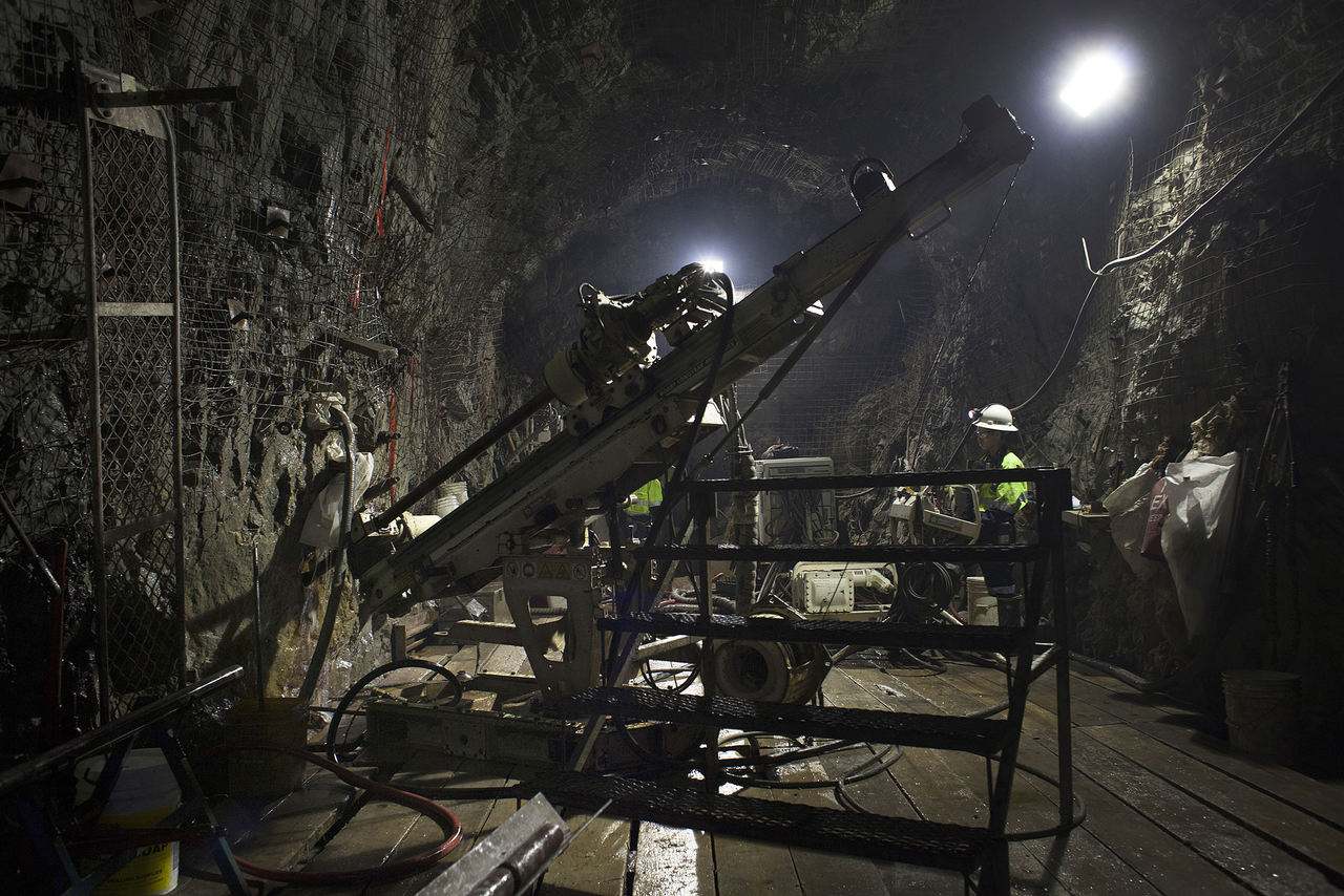 Interior de la mina El Escobal del proyecto minero San Rafael 