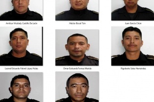 Los ocho agentes de la Policía Nacional Civil asesinados en la sub estación de Salcajá. 